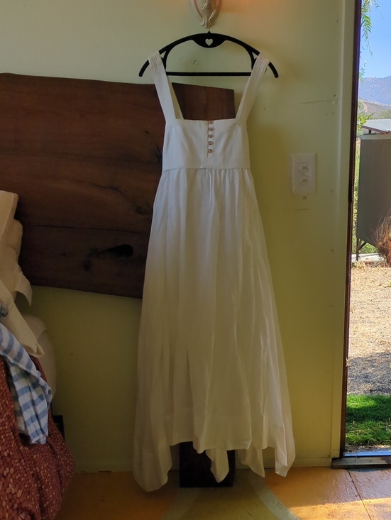 Pilcro Dresses & Skirts - Pilcro White Square-Neck Maxi Dress with Button Front